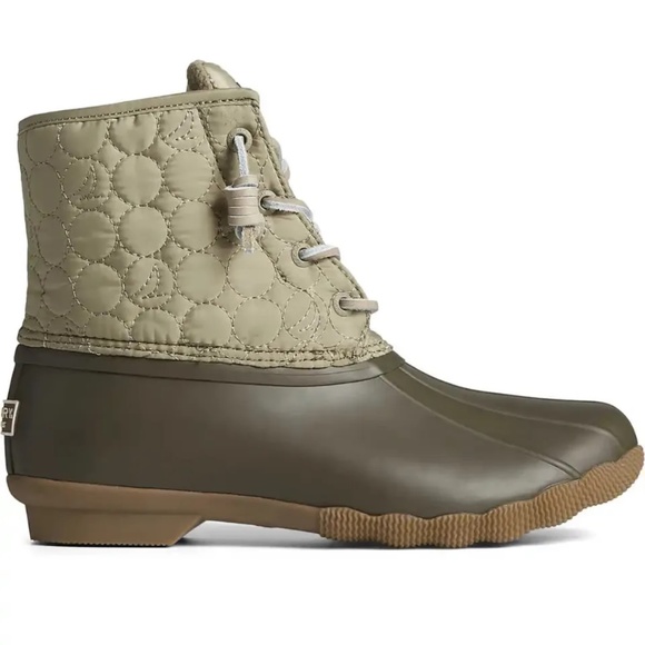 Sperry Women's Saltwater Circle Nylon Duck Boot - Olive Size: 10W New in Box - Picture 2 of 6